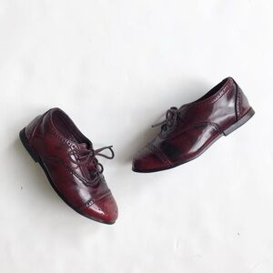 ZARA HTF maroon Oxford bluchers  EUC size 24(8)